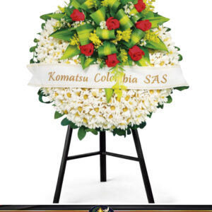 Corona de flores fúnebre