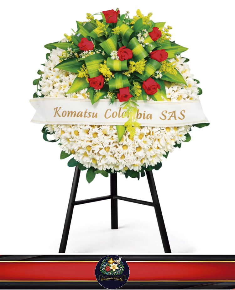 Corona de flores fúnebre