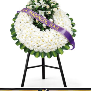Corona de flores para funeral