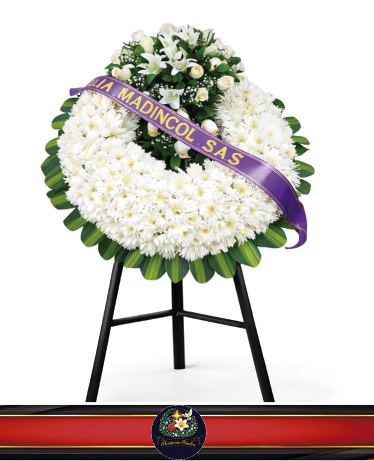 Corona de flores para funeral